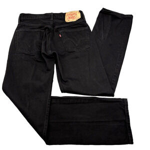 Vintage 2004 Levi's 501 XX Mid Rise Black Denim 34x36 Actually 32x35 -FLAWED